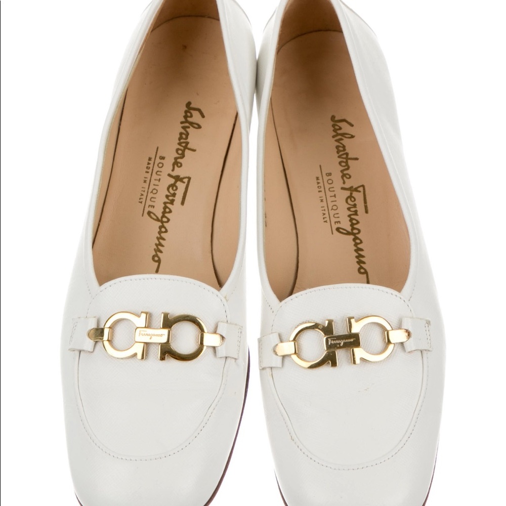 Authentic Salvatore Ferragamo loafers square shoes